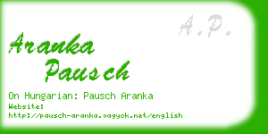 aranka pausch business card